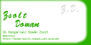 zsolt doman business card